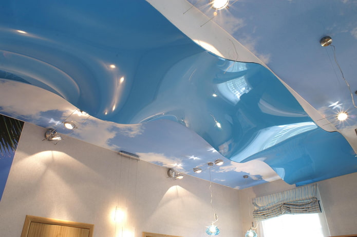 voluminous waves on the ceiling