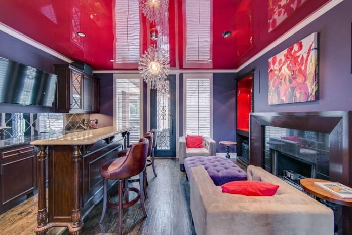 Red ceiling