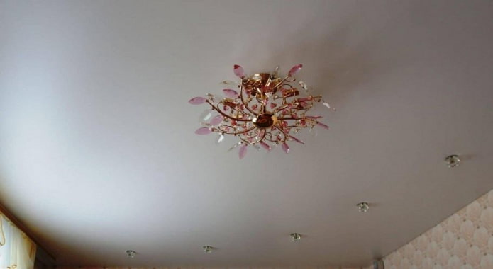 chandelier on the ceiling