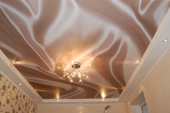 stretched fabric with imitation silk