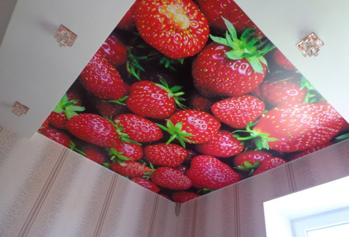 two-level tension structure with photo printing
