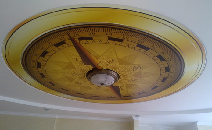 matte stretch ceiling with photo printing