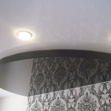 Stretch ceilings in the bedroom-17
