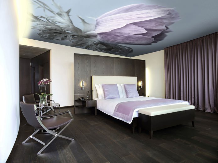 stretch ceiling with photo printing