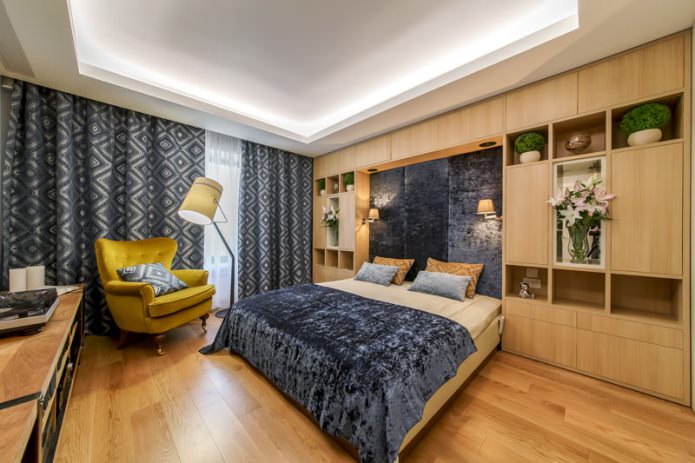 Soft wall in the bedroom
