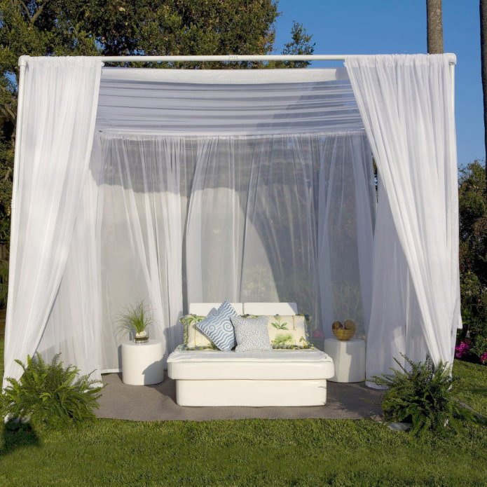Canopy made of PVC pipes