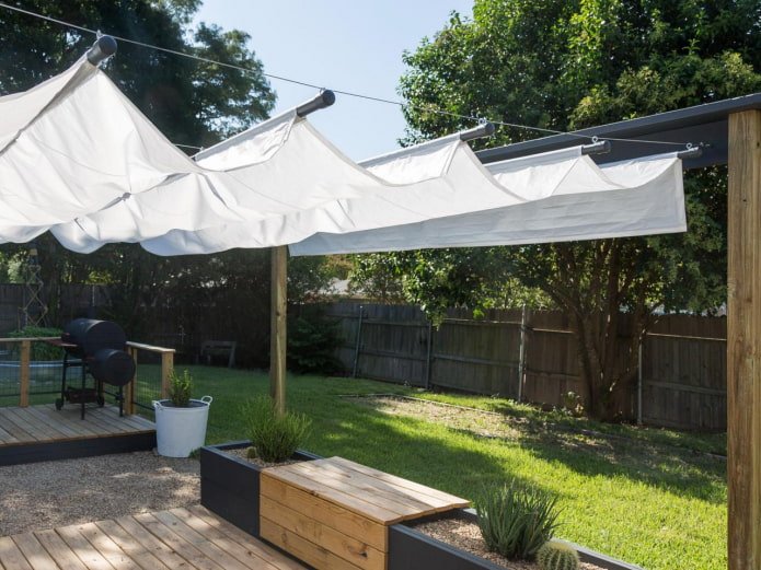 Unfolded canopy