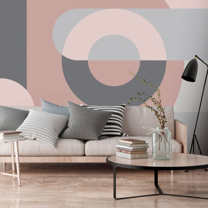 gray-pink circles on the wall