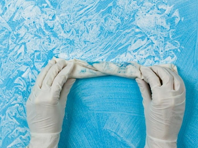 textured painting with a rag