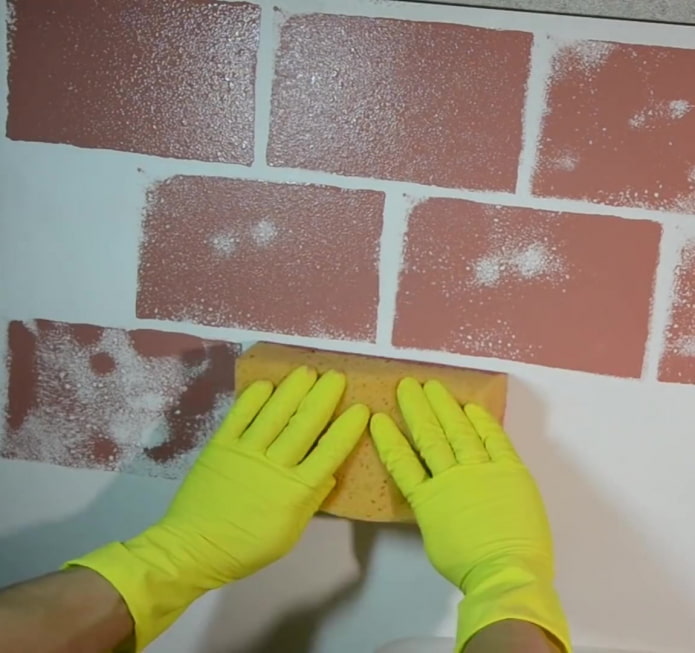 imitation brick wall