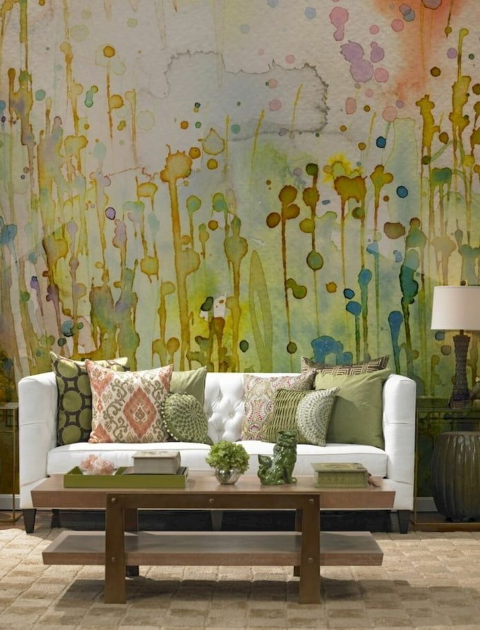 yellow-green blots on the wall
