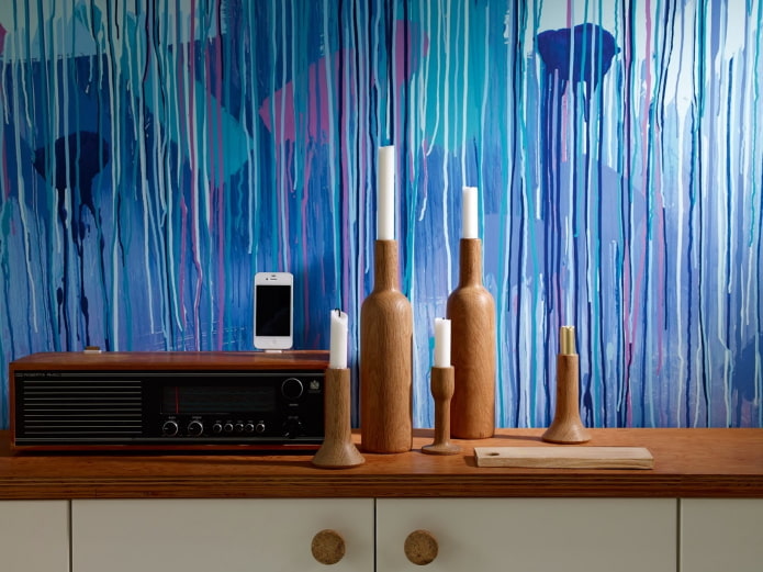 multicolored paint drips on the wall