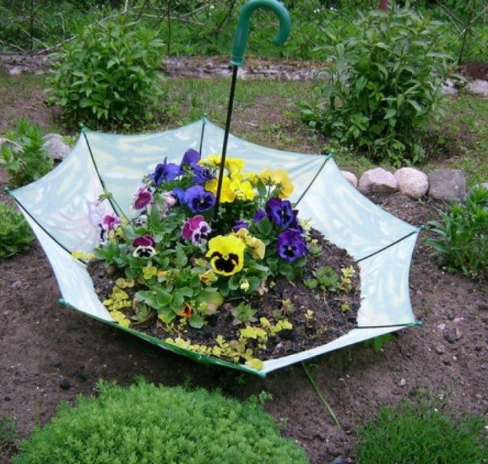 umbrella flowerbed
