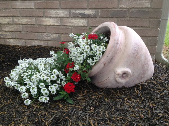 overturned pot