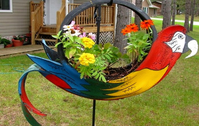 tire flowerbed