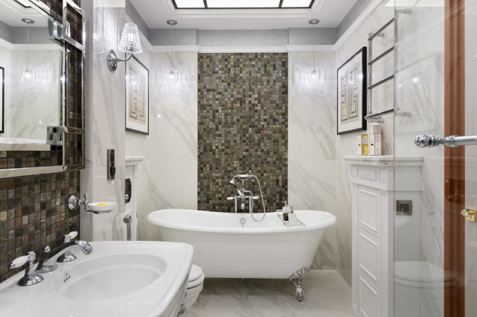 bathroom interior in neoclassical style