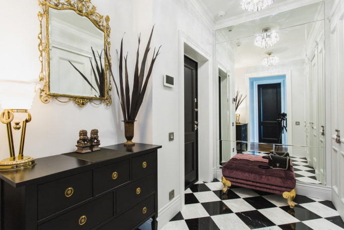 hallway interior in neoclassical style