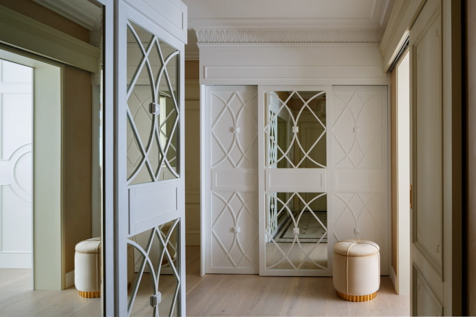 furniture in the interior in the neoclassical style