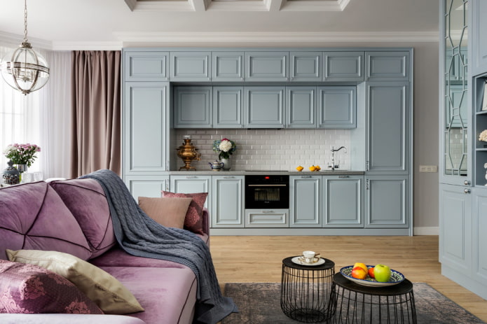 furniture in the interior in the neoclassical style