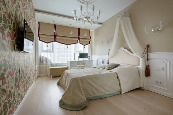 textile interior decoration in neoclassical style