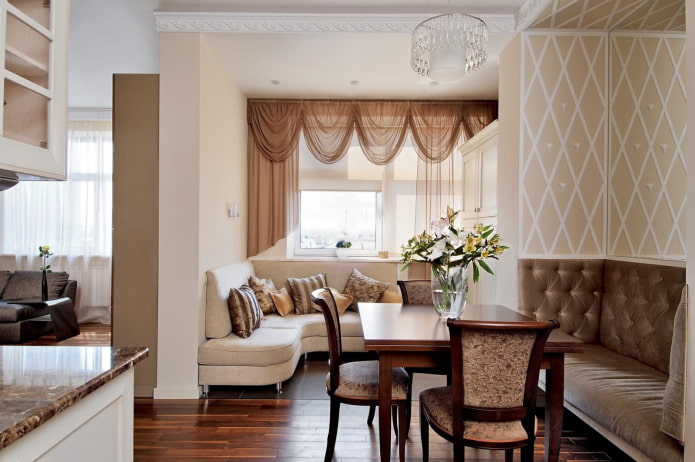 furniture in the interior in the neoclassical style