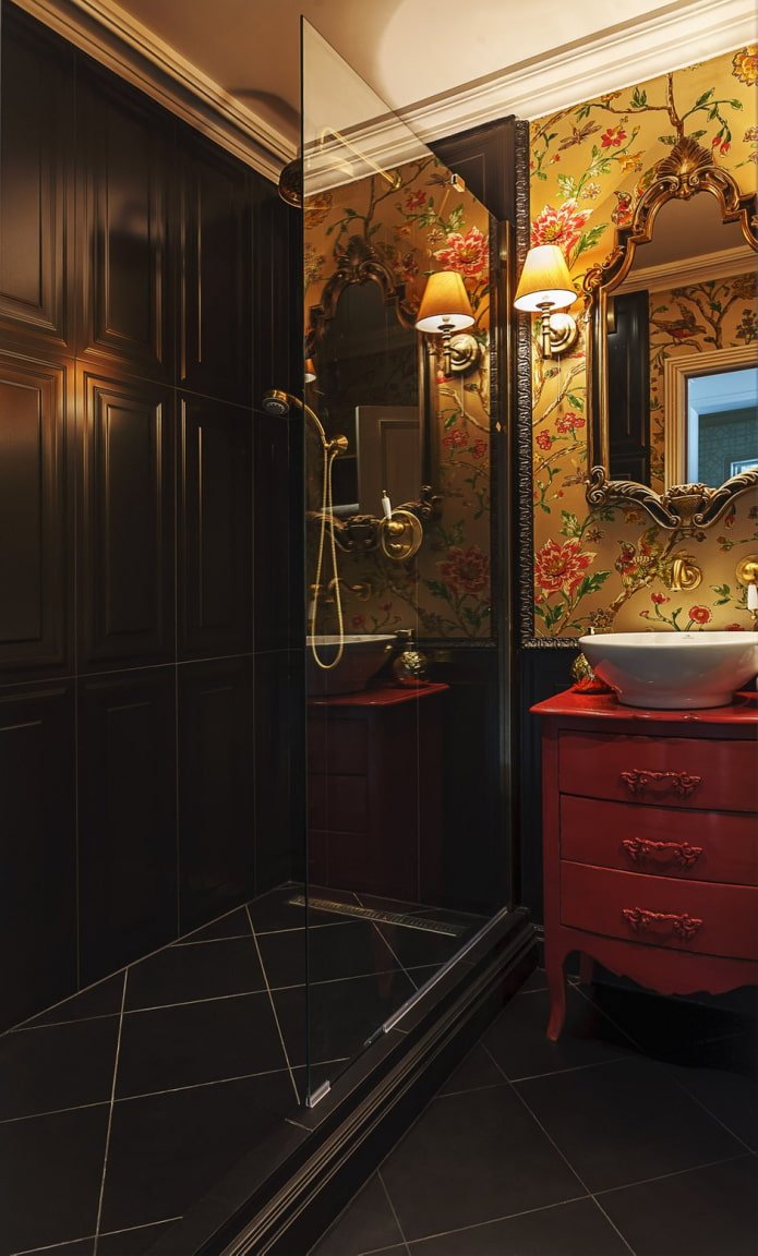bathroom in neoclassical style