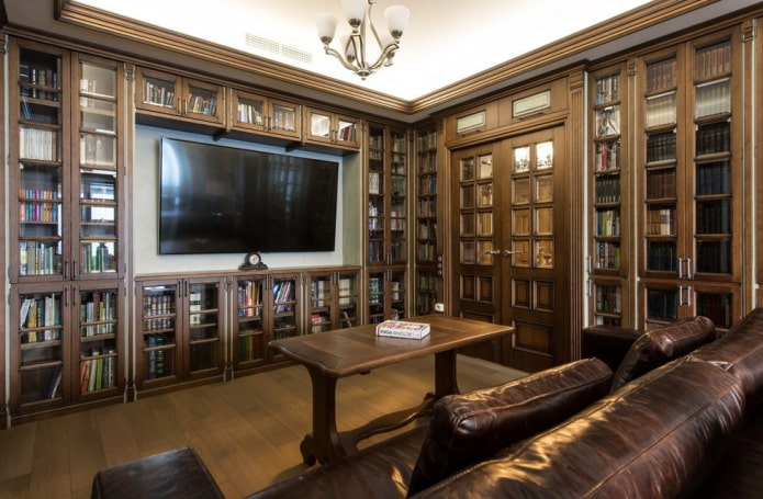 TV in a furniture niche in the interior