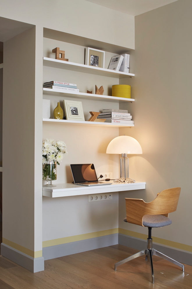 niche for a desk in the interior