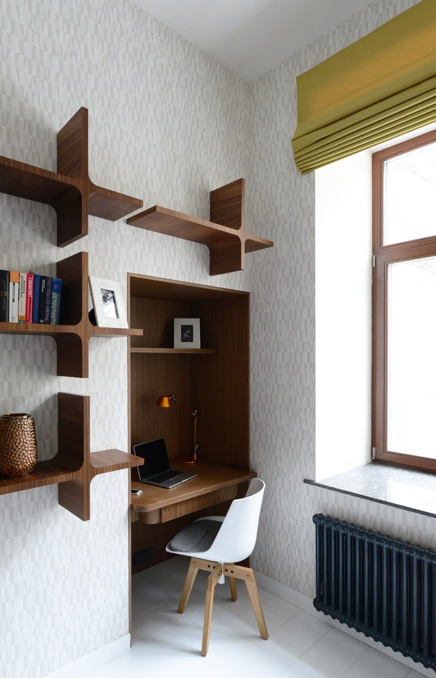 niche for a desk in the interior