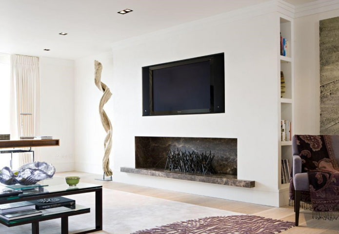niche for a fireplace in the interior