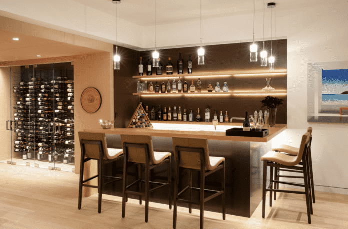 niche for a bar in the interior