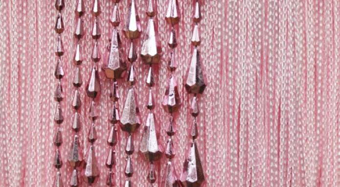 thread curtains with beads