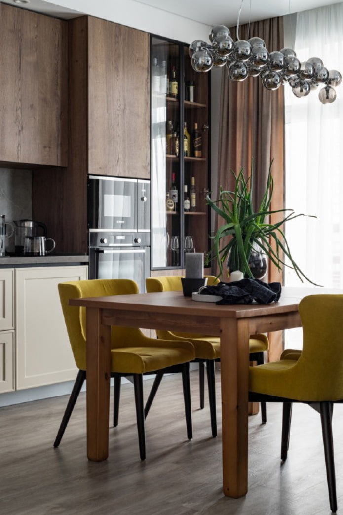 wooden kitchen set