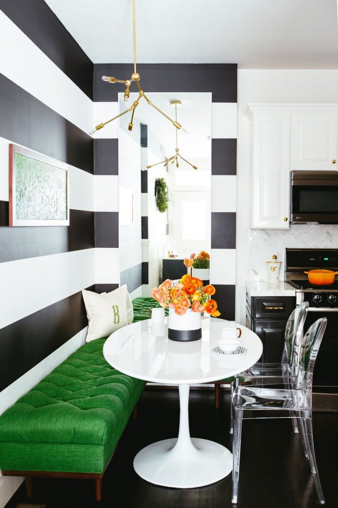 couch in the kitchen