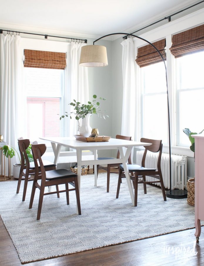 floor lamp over the table
