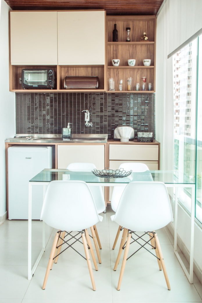 glass kitchen table