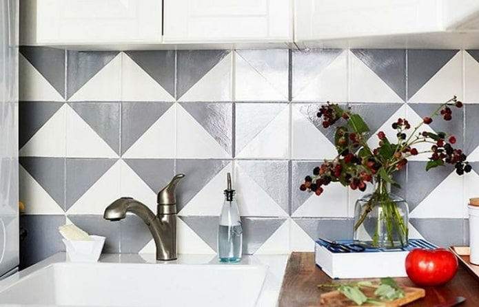Repainted tiles