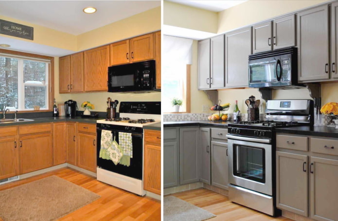 Repainting the kitchen in gray