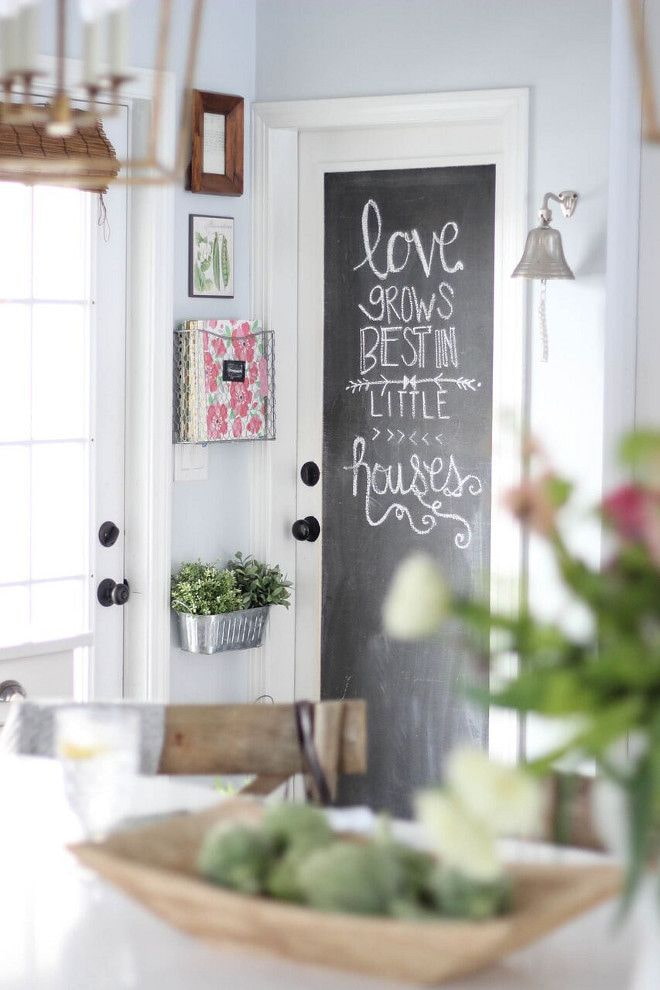 Chalkboard paint on the door