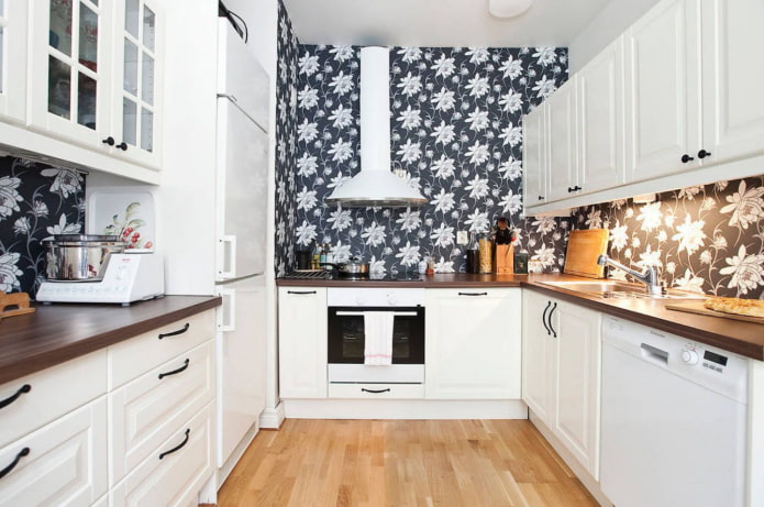 dark wallpaper for the kitchen