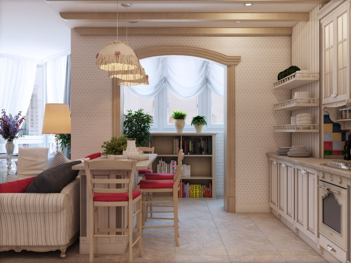 kitchen with a balcony