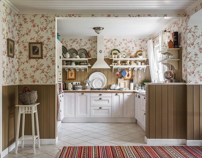 combining wallpaper with paneling