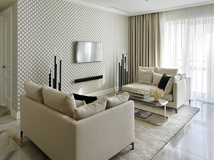 wallpaper with a geometric pattern