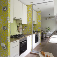 Wallpaper for a small room: choosing a color, pattern, expanding photo wallpaper, combining-7