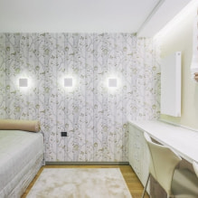 Wallpaper for a small room: choosing a color, pattern, expanding photo wallpaper, combining-8