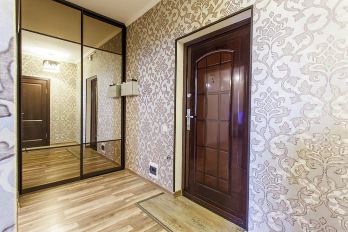 dark door light wallpaper with monograms