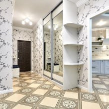 How to choose wallpaper for a small hallway: 70 design ideas-10