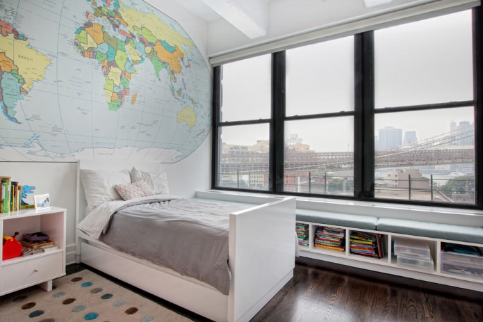 world map on the wall