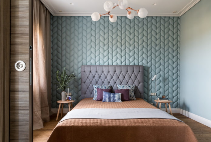 3D wallpaper in the bedroom