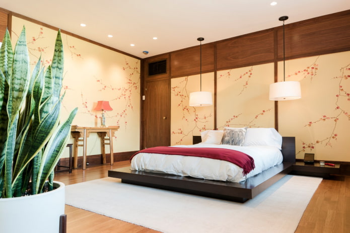 Japanese style wallpaper with sakura